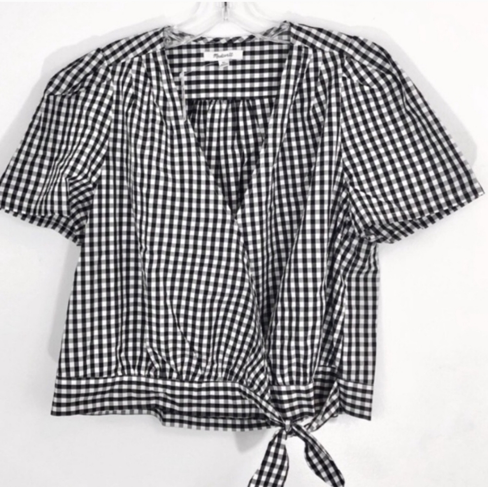 NWT Madewell Gingham Top S